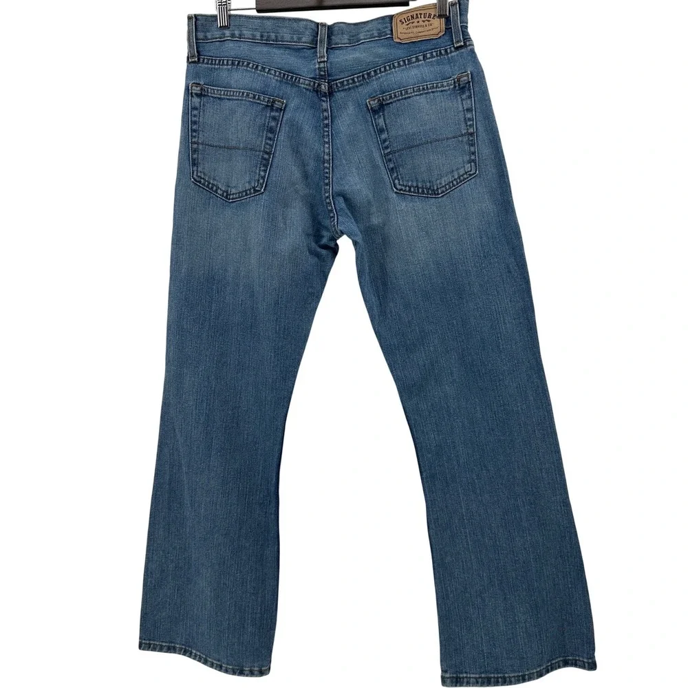 Signature by Levi‎ Strauss & Co Mens 34x30 Bootcut Jeans Medium Wash